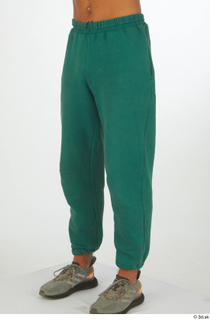 Nathaniel dressed green jogging pants leg lower body sports 0002.jpg